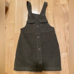Zara girls corduroy overall dress